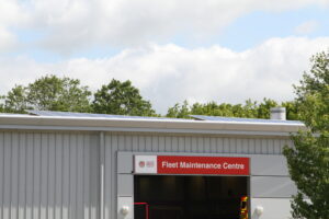 Solar Panels on the Fleet Maintenance Centre